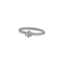 Load image into Gallery viewer, White-Sapphire-Sterling-Silver-Birthstone-Solitare-Stacking-Ring
