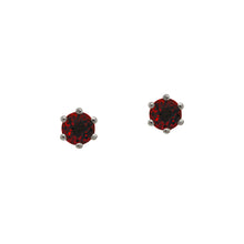 Load image into Gallery viewer, White-gold-Garnet-Faceted-Studs
