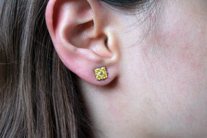 Yellow-Sapphire-Lucky-Clover-Stud-Earrings
