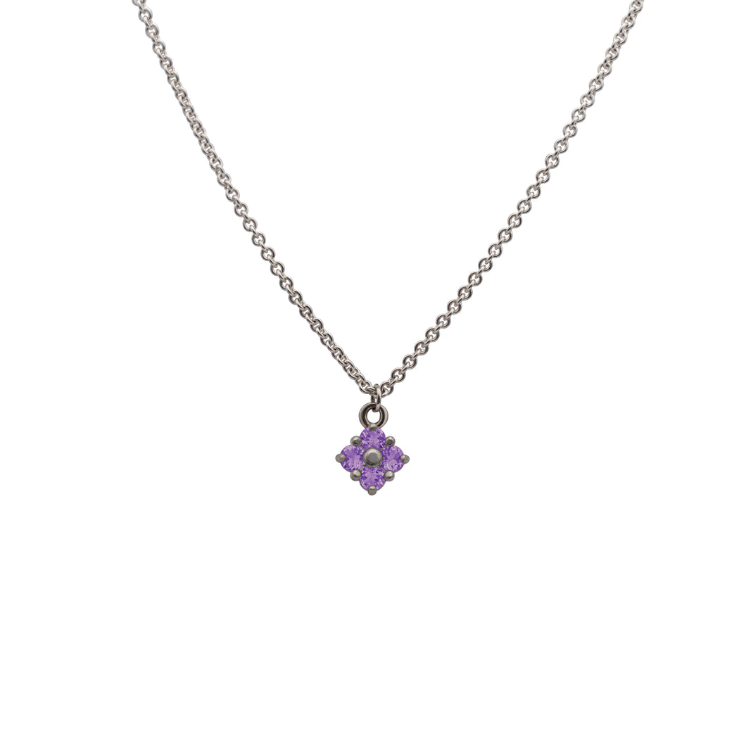 Lucky Clover Choker in Amethyst