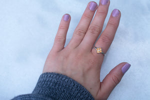 Lucky Clover Ring in Citrine