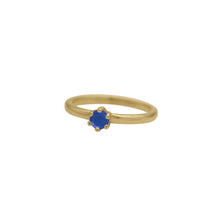 Load image into Gallery viewer, Lapis-Birthstone-Solitare-Stacking-Ring
