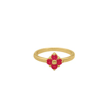 Load image into Gallery viewer, Ruby-Lucky-Clover-ring
