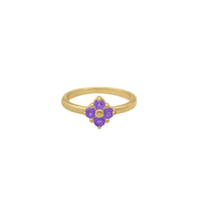Load image into Gallery viewer, amethyst-Lucky-Clover-ring
