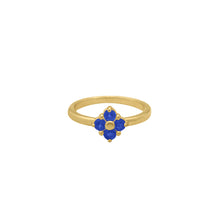 Load image into Gallery viewer, Lucky Clover Ring in Blue Sapphire
