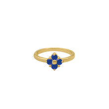 Load image into Gallery viewer, Lucky Clover Ring in Lapis Lazuli
