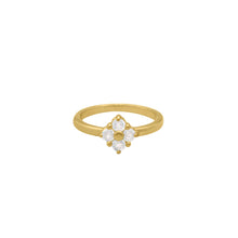 Load image into Gallery viewer, moonstone-Lucky-Clover-ring
