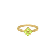 Load image into Gallery viewer, peridot-lucky-clover-ring
