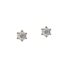 Load image into Gallery viewer, gold-white-sapphire-stud
