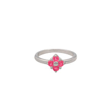 Load image into Gallery viewer, Lucky Clover Ring in Pink Tourmaline
