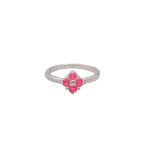 Lucky Clover Ring in Pink Tourmaline