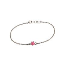 Load image into Gallery viewer, Round Pink Tourmaline Bracelet in Sterling Silver
