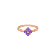 Load image into Gallery viewer, amethyst-Lucky-Clover-ring
