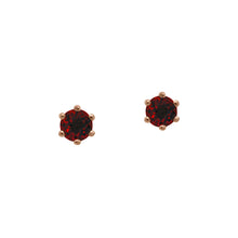 Load image into Gallery viewer, rose-gold-garnet-studs

