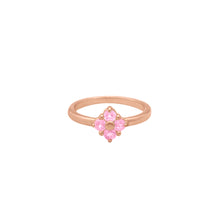 Load image into Gallery viewer,    rose-gold-pink-spinel-Lucky-Clover-ring
