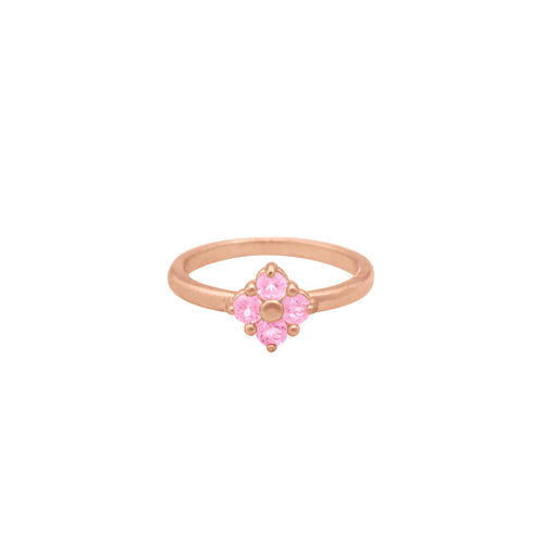    rose-gold-pink-spinel-Lucky-Clover-ring