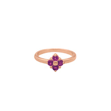Load image into Gallery viewer, rhodolite-garnet-lucky-clover-ring
