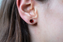 Load image into Gallery viewer, Garnet Faceted Earrings
