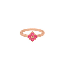 Load image into Gallery viewer, Lucky Clover Ring in Pink Tourmaline
