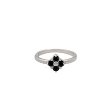 Load image into Gallery viewer, black-spinel-Lucky-Clover-Ring
