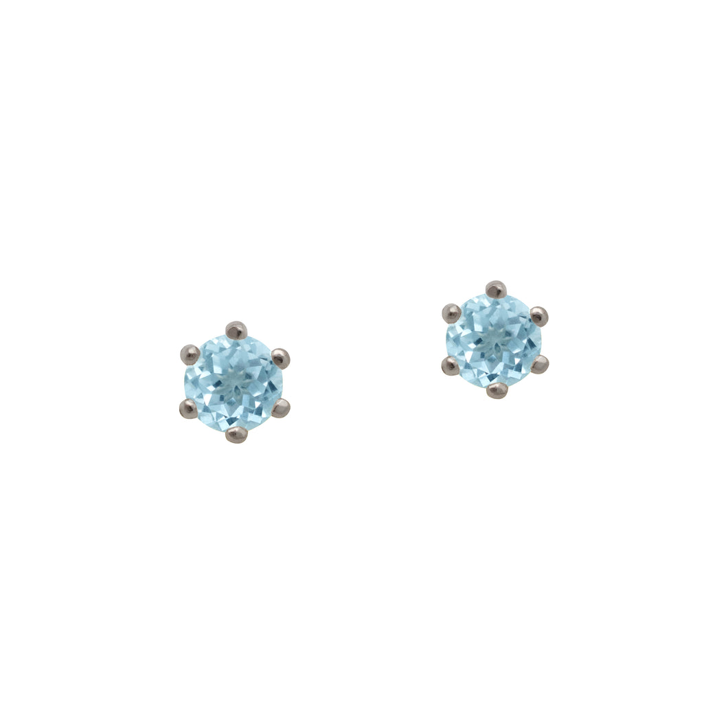 sterling-silver-aquamarine-Faceted-Studs