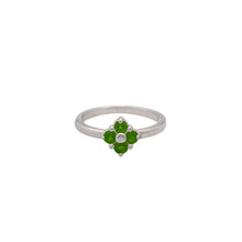 Load image into Gallery viewer, Lucky Clover Ring in Green Tourmaline
