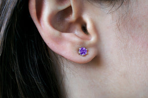 5mm Amethyst Stud Earrings