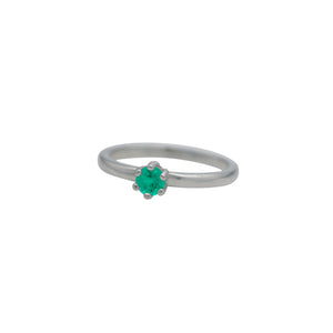 gold-Emerald-Birthstone-Solitare-Stacking-Ring