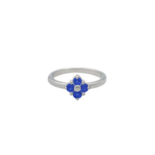 Load image into Gallery viewer, Lucky Clover Ring in Blue Sapphire
